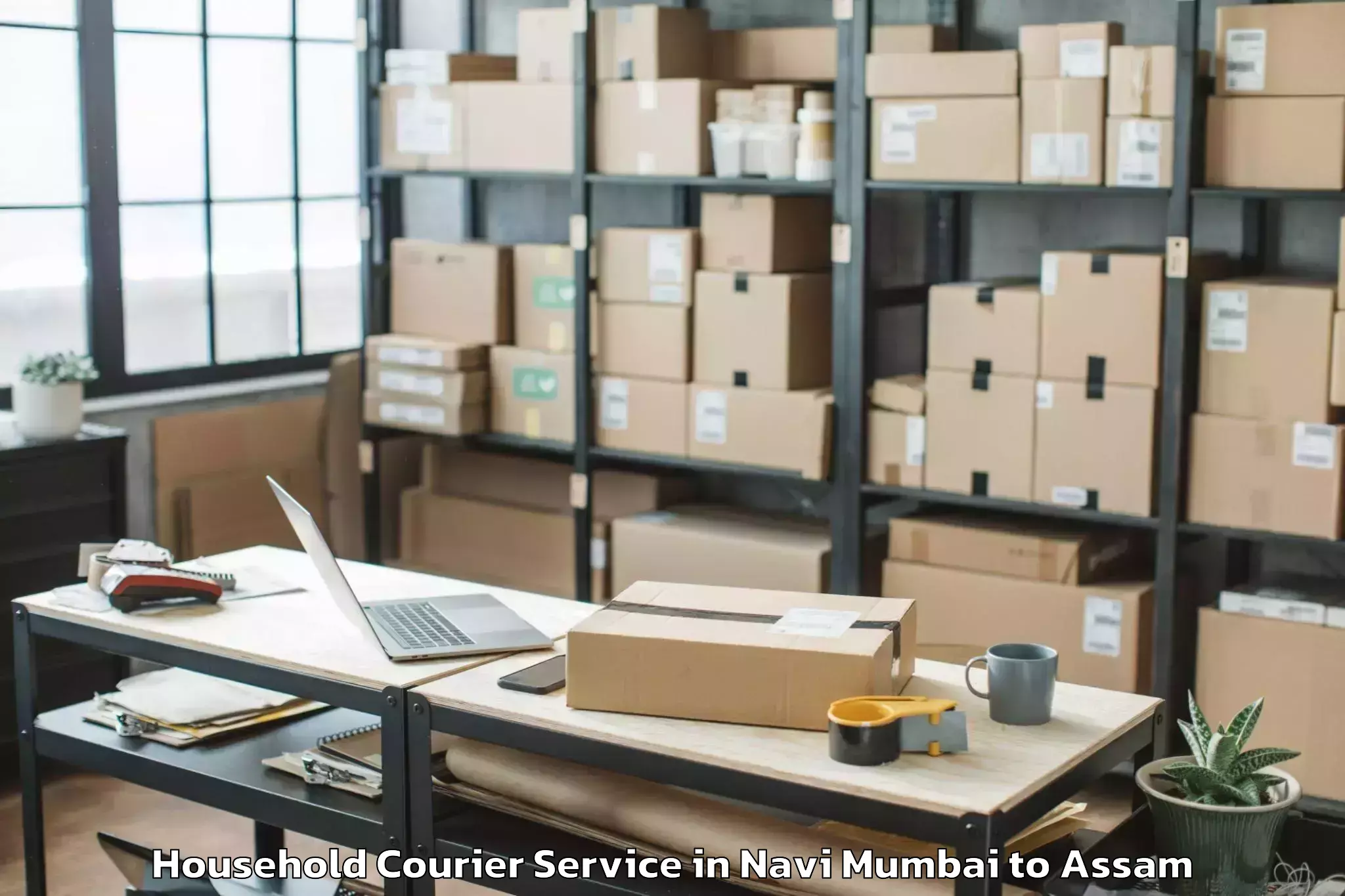 Trusted Navi Mumbai to Titabor Household Courier